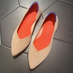 ROTHY’S women's metallic rose point toe flats